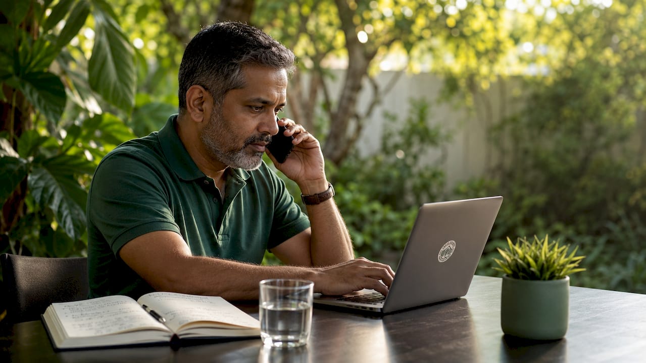 Professional handling third-party vendor security call