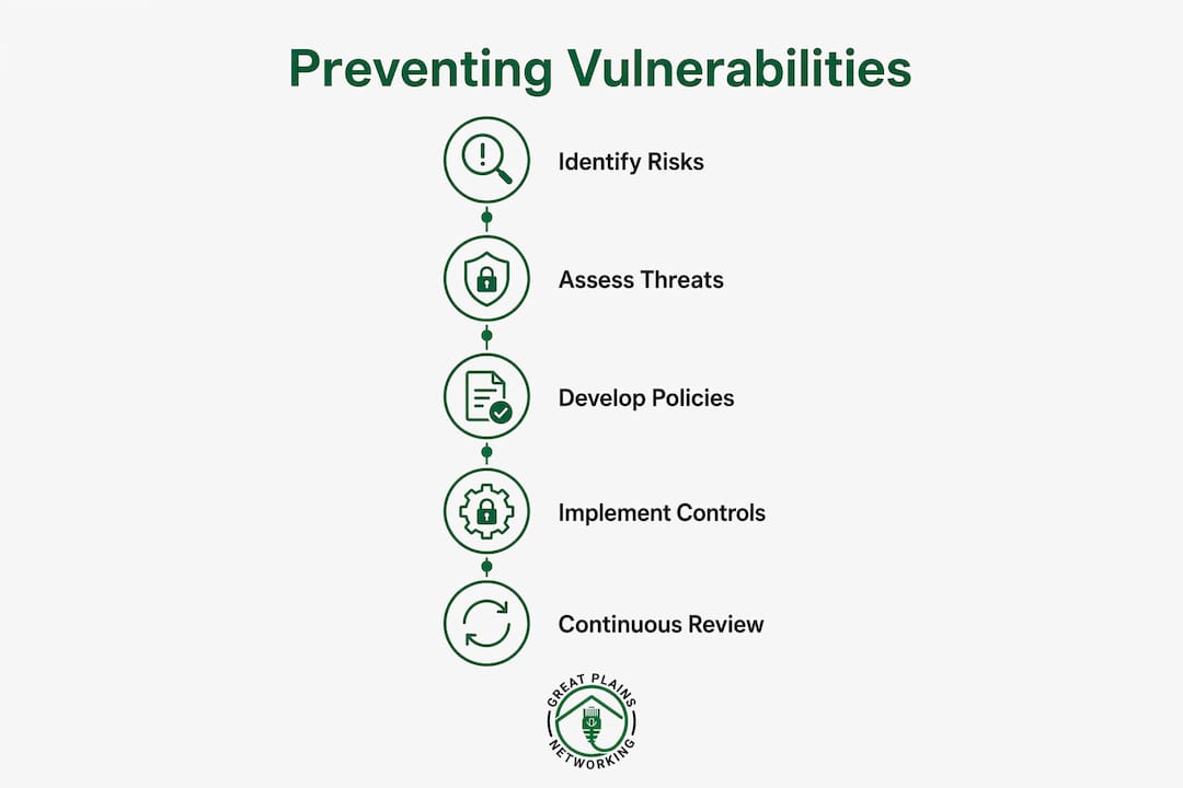 Infographic with steps to prevent supply chain cyber risks