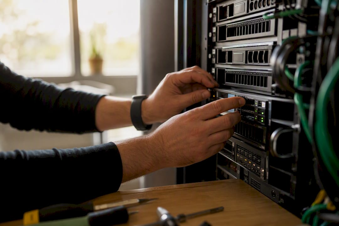 Hands configuring network security device