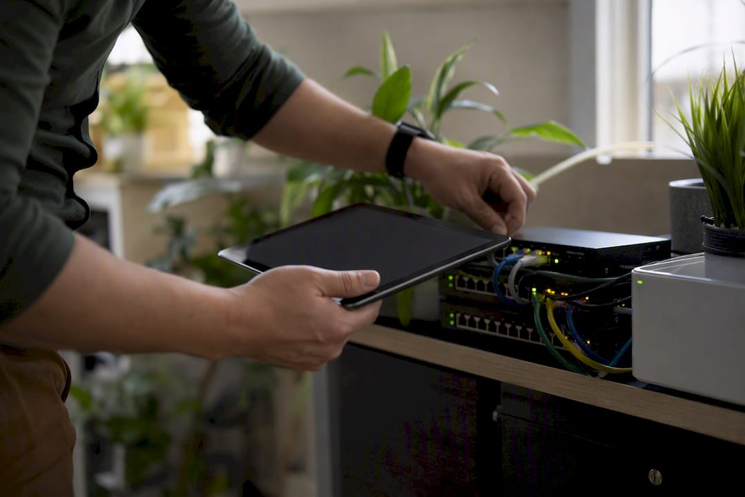 Hands tuning network devices with tablet