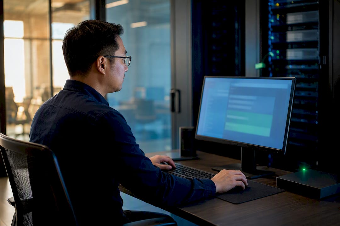 Administrator validating email migration in operations center