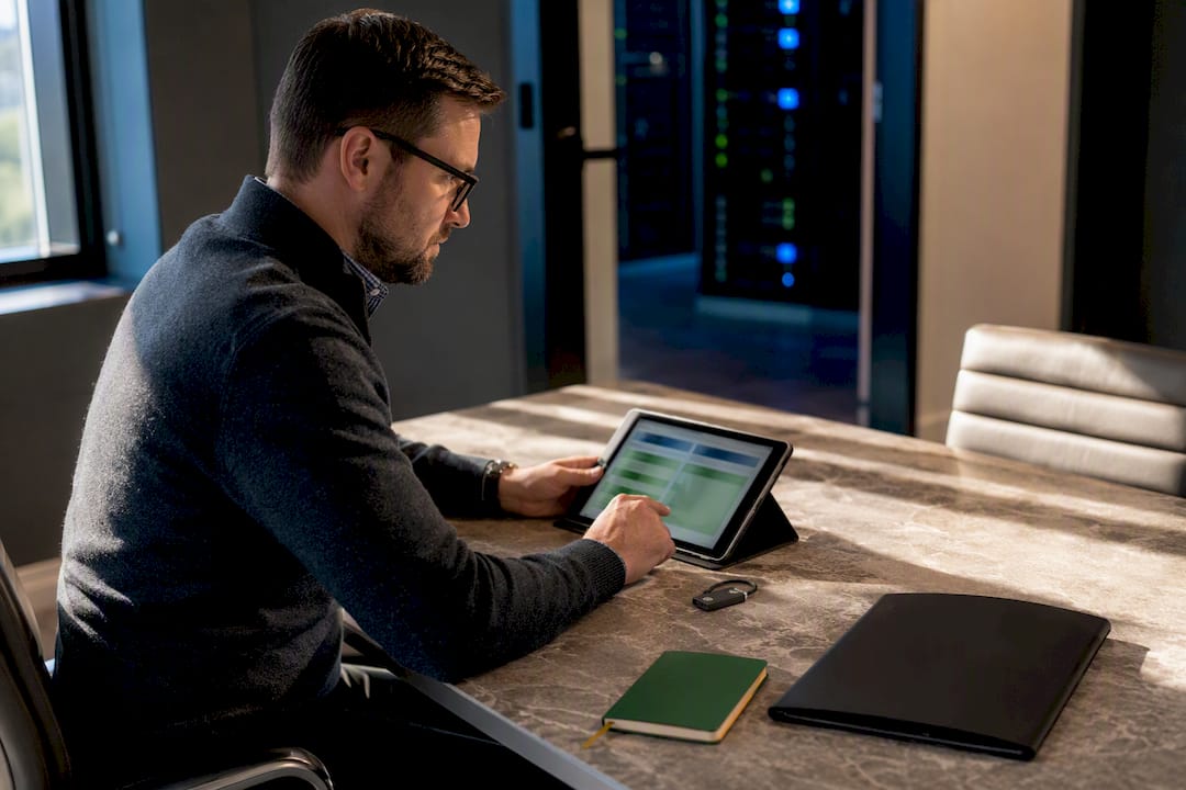 IT lead reviewing security audit evidence