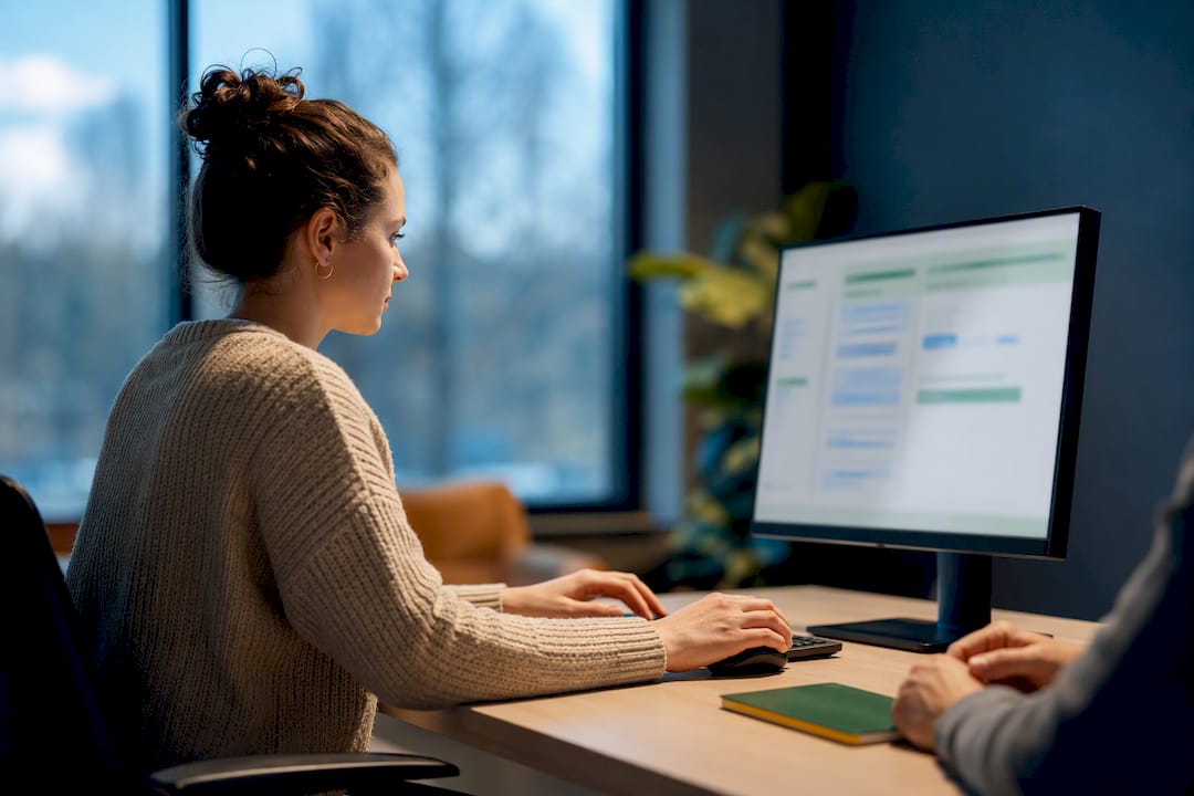 Employee reporting suspicious email during training
