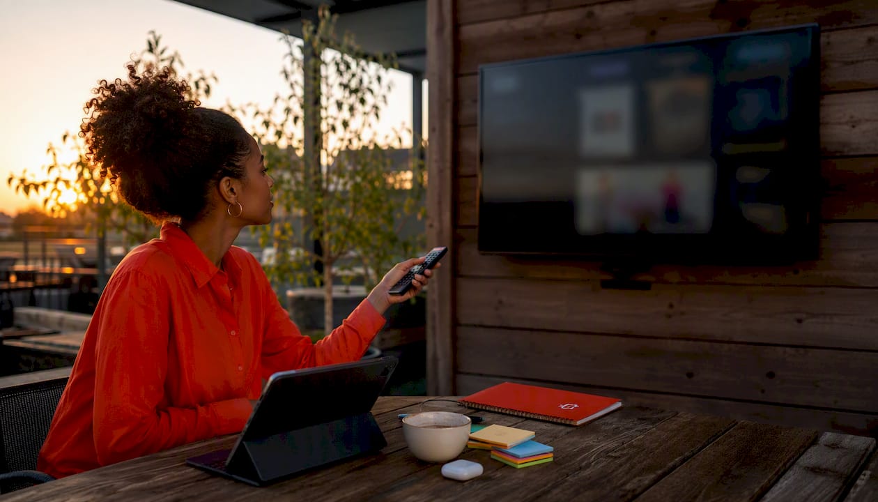 User working with cloud signage platform interface
