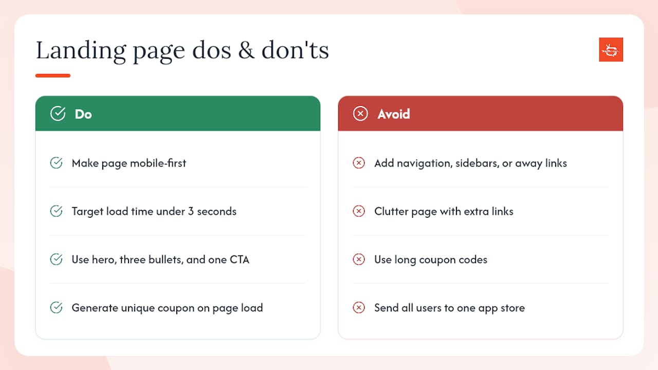 How do you design mobile landing pages that convert scanners? — overview diagram