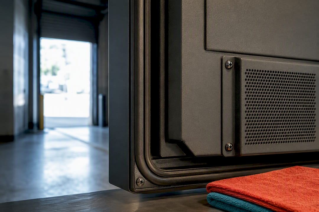 Sealed display housing resisting dust and moisture