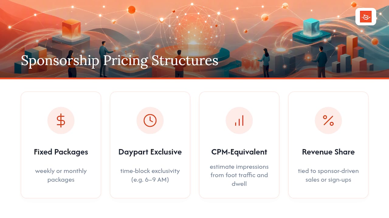 Four screen sponsorship pricing structures