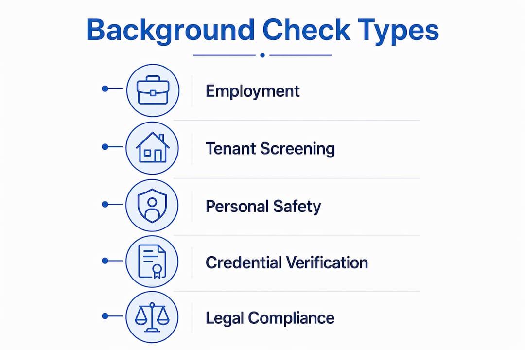 Infographic outlining common types of background checks