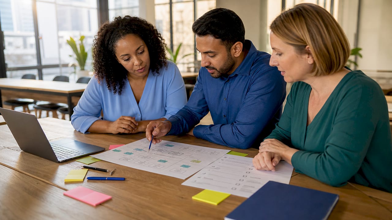 Team collaborating on background check compliance