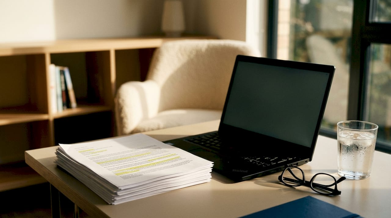 Desk showing aftermath of password breach documents