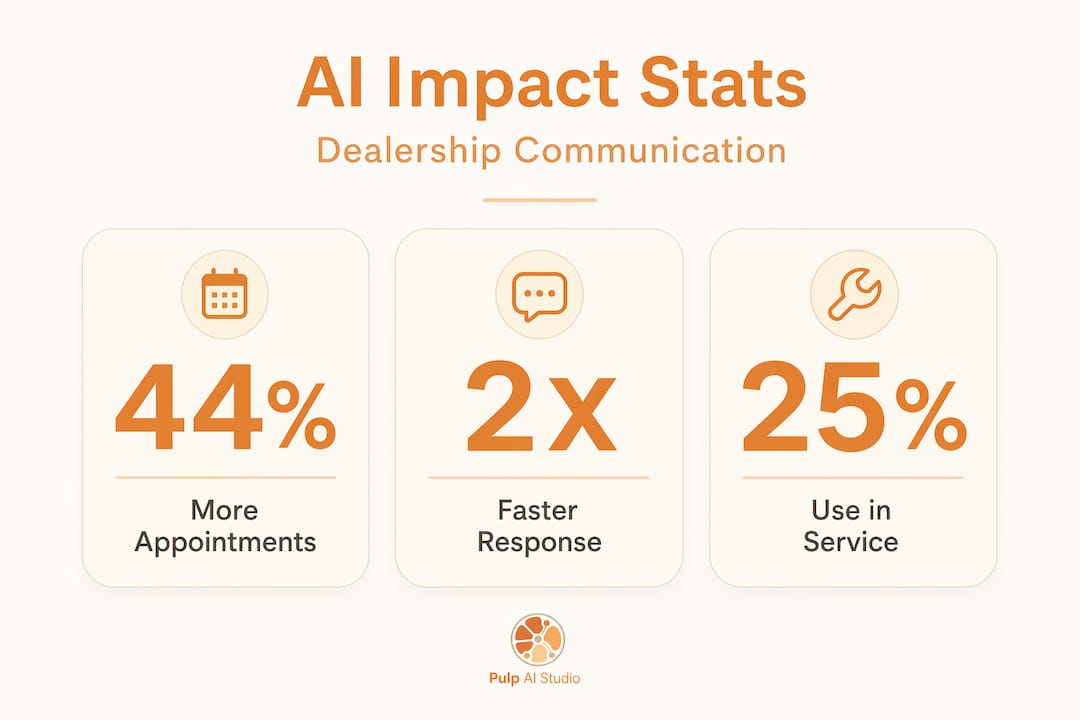 Infographic with AI adoption and efficiency statistics