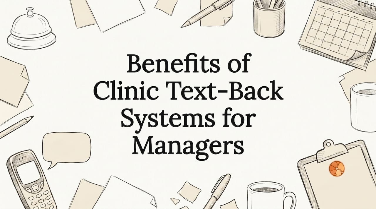 Hand-drawn clinic SMS decorative title card