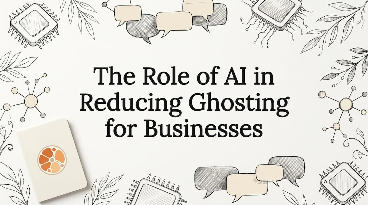 Hand-drawn AI business title card illustration