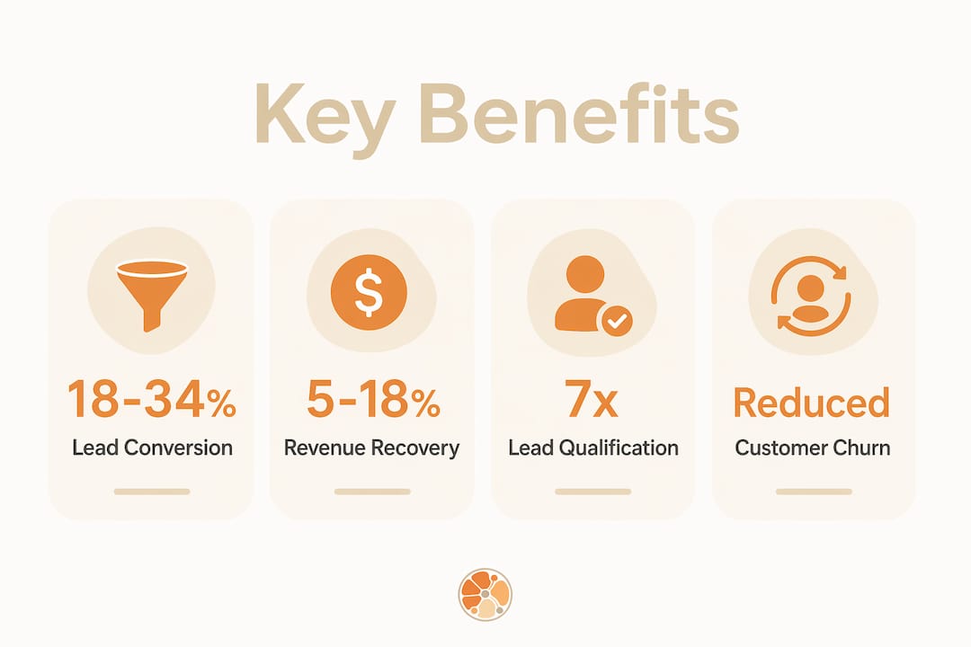 Infographic showing key business benefits