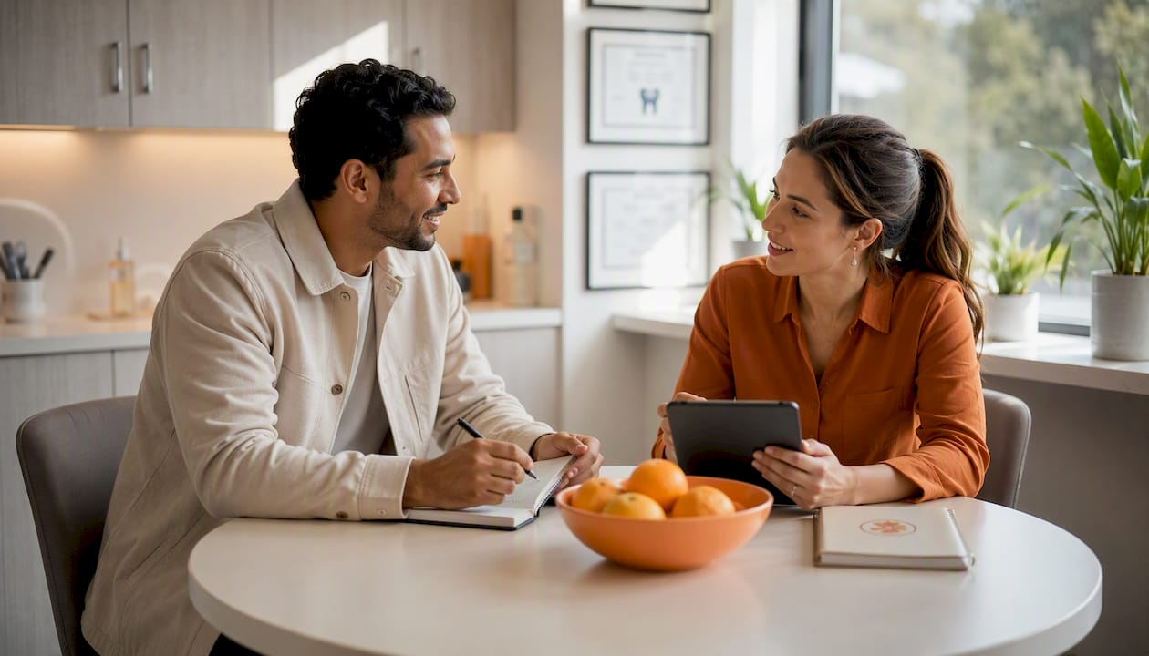 Dental staff discussing appointment growth benefits