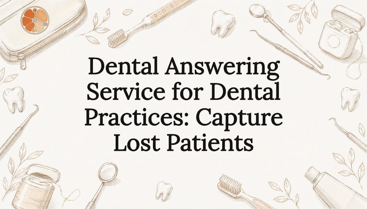 Decorative dental title card illustration