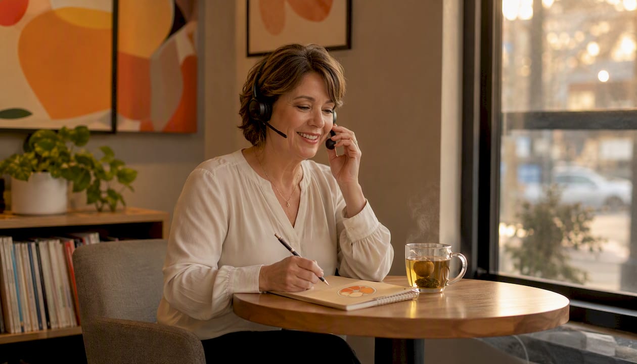 Dental receptionist handling patient calls