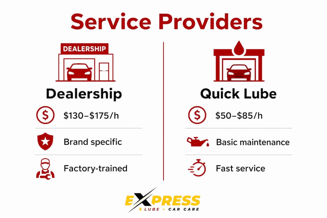 Infographic comparing Plano auto repair providers