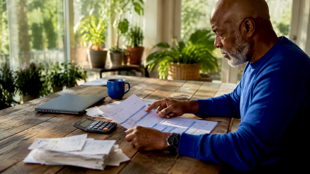 Landlord reviewing rental reserve fund documents