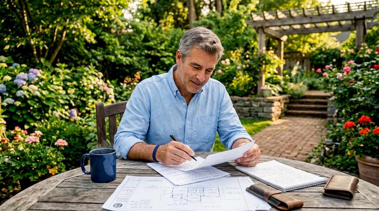 Investor reviewing private money loan documents