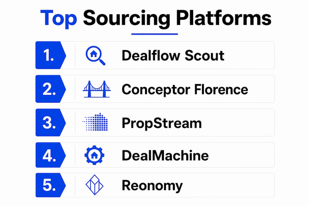 Infographic ranking top deal sourcing platforms
