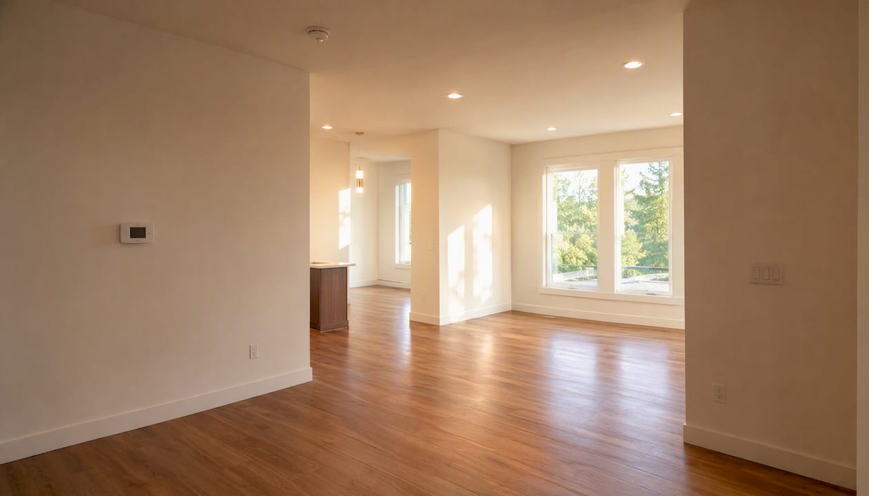 Freshly cleaned empty apartment room