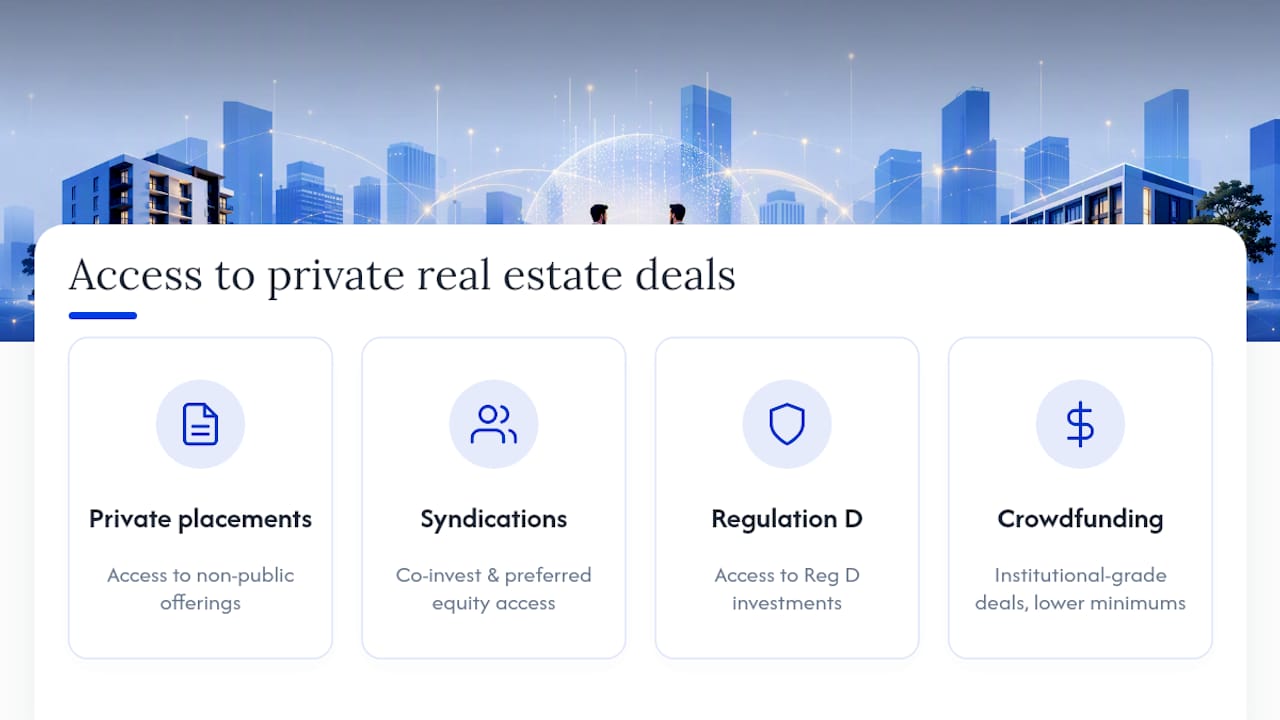 Diagram of accredited investor real estate advantages
