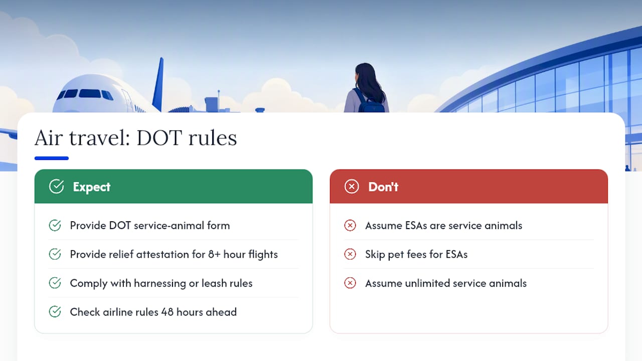 Air Travel: What the DOT Final Rule Actually Requires — overview diagram
