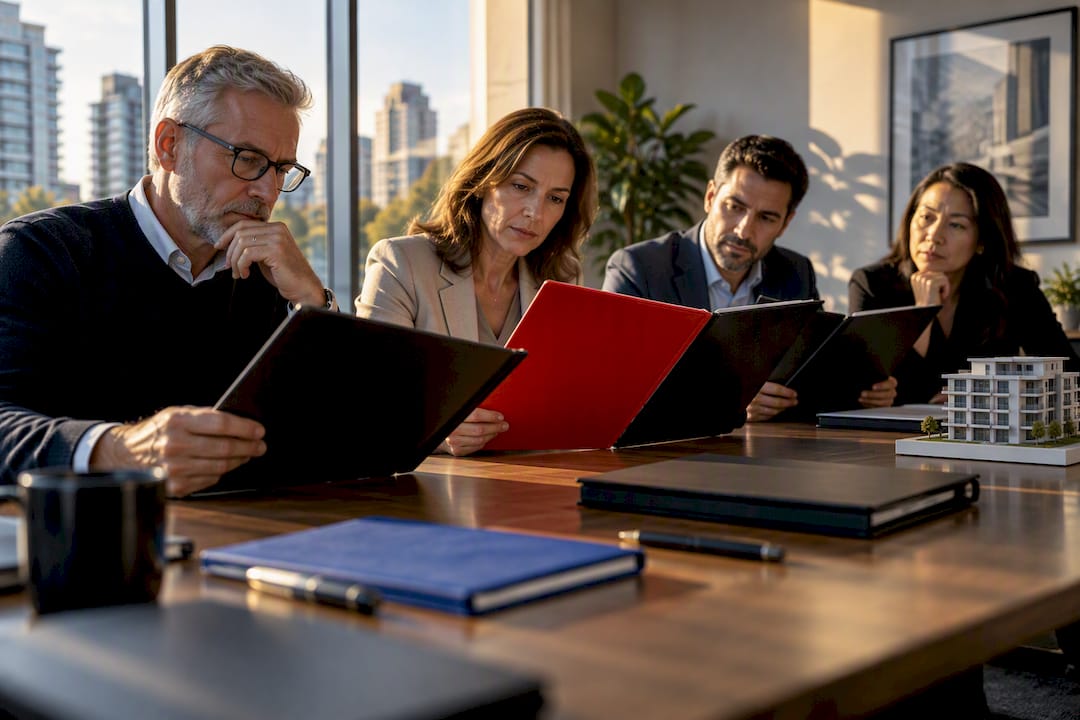 Condo board reviewing management proposals