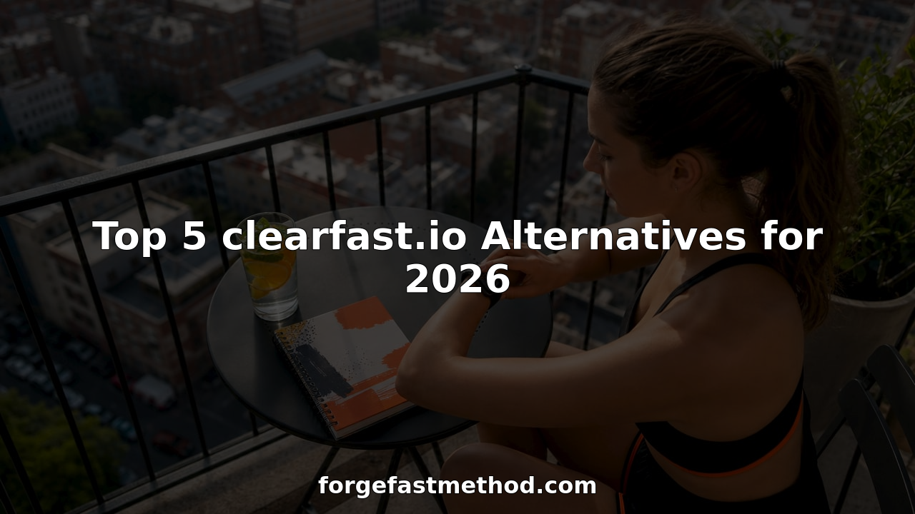 Woman using fasting app on smartphone at kitchen table
