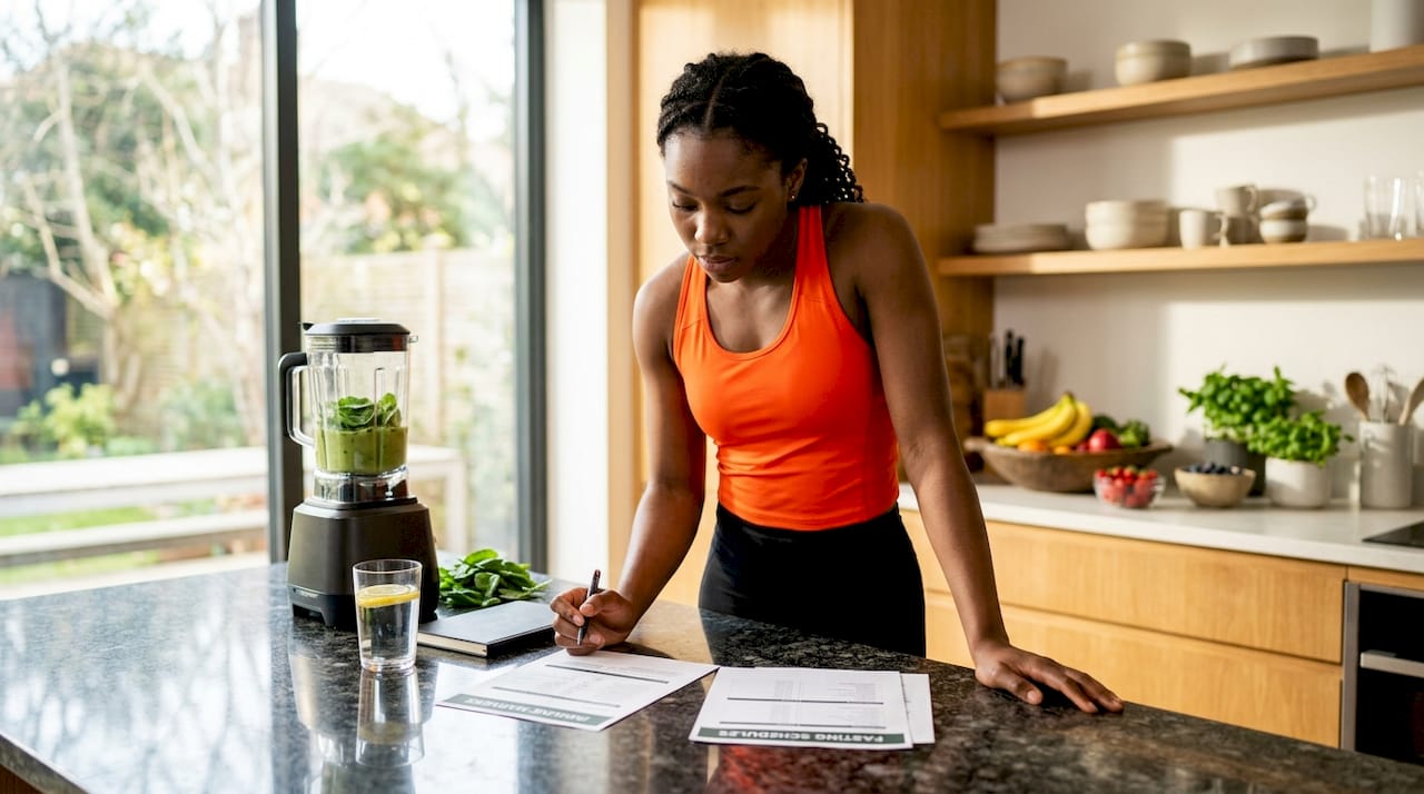 Athlete reviewing immune and fasting plans