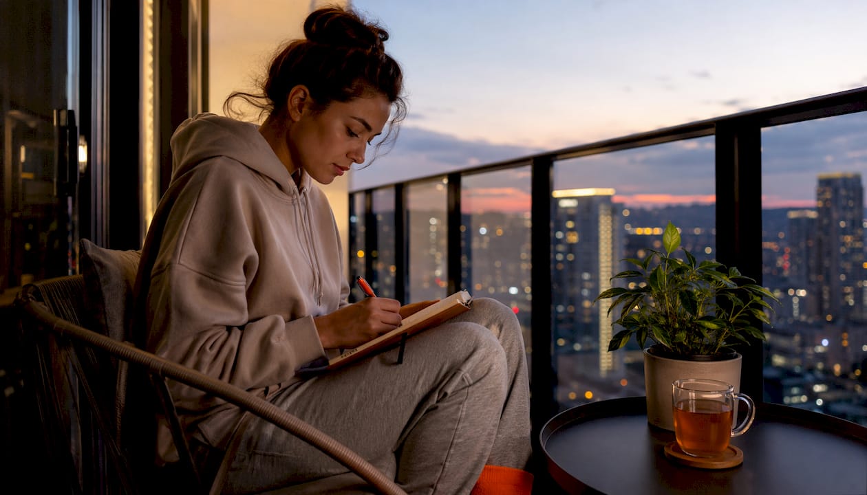 Woman planning intermittent fasting schedule