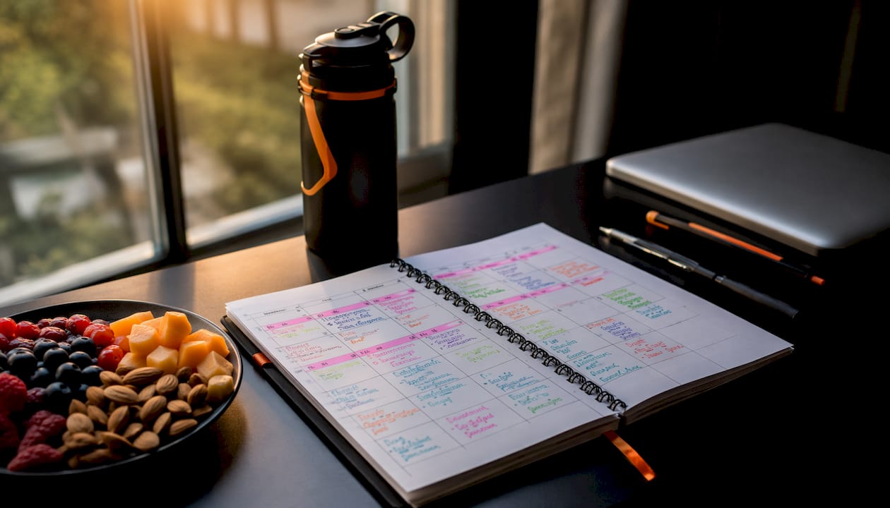 Overhead fitness carb fasting planner setup