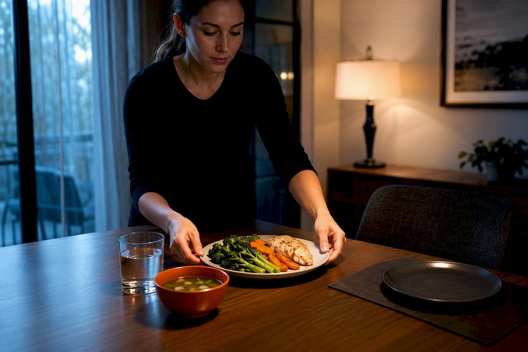 Fast-day meal arranged for 5:2 diet