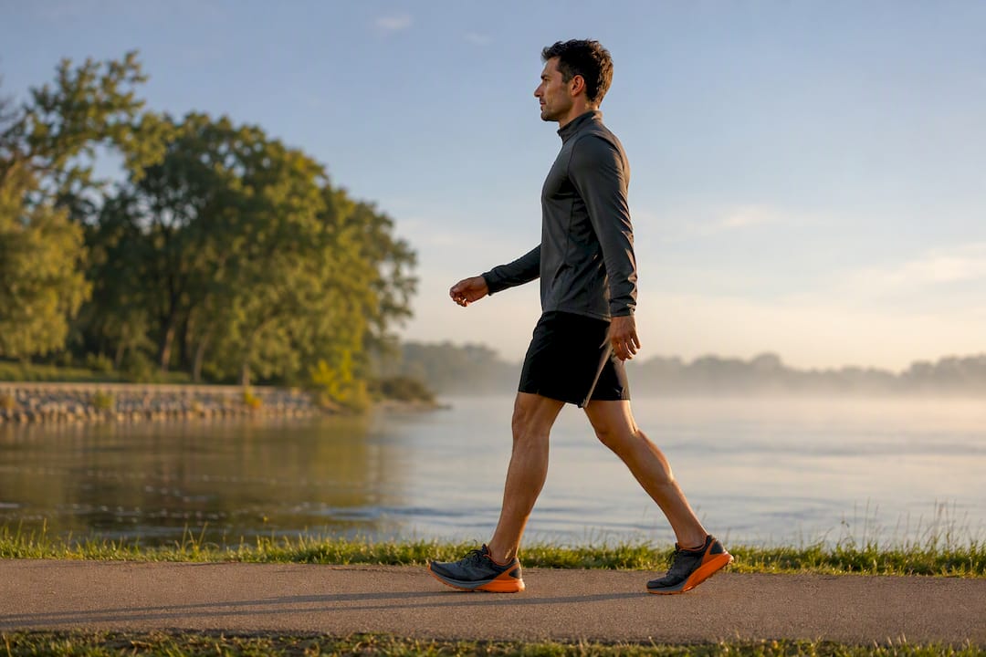 Person walking on a fasting day