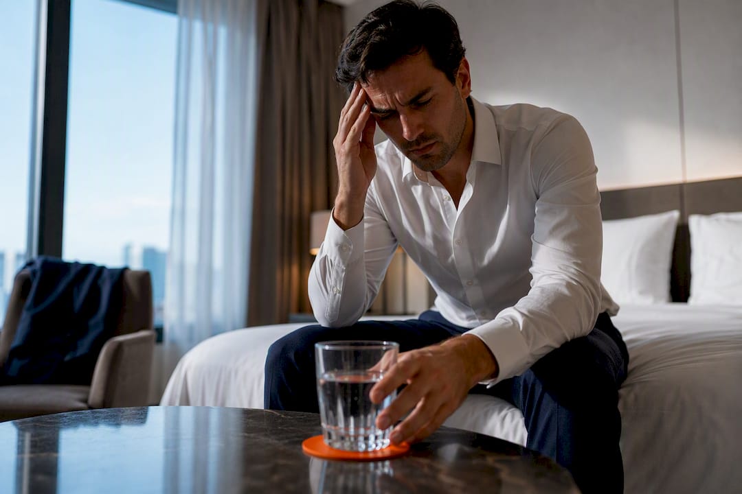 Professional pausing with fasting headache