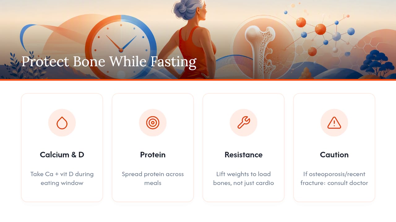 Three pillars of bone protection while fasting