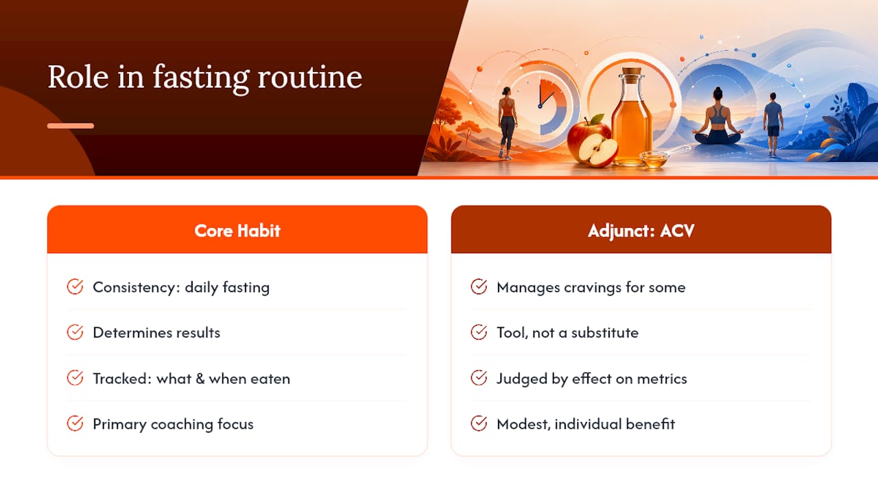 How ForgeFast Thinks About ACV in a Fasting Routine — overview diagram