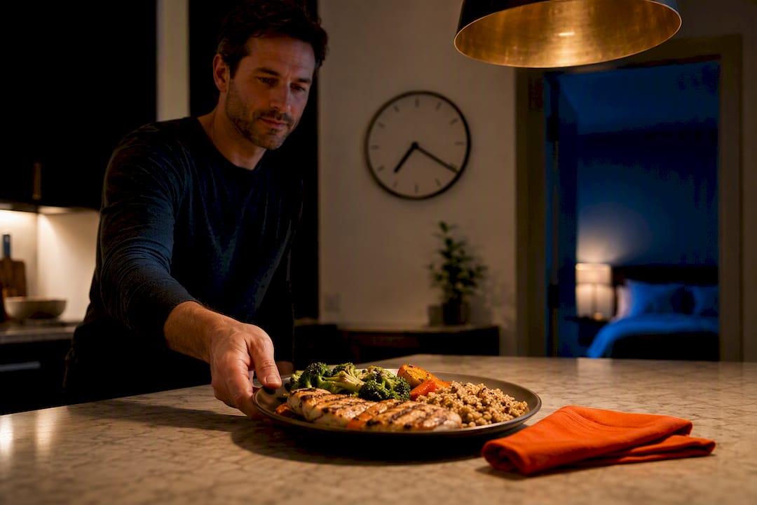 Early dinner set before bedtime