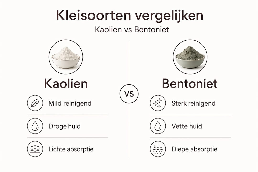 Infographic: Kaolien versus Bentoniet – wat zijn de verschillen?