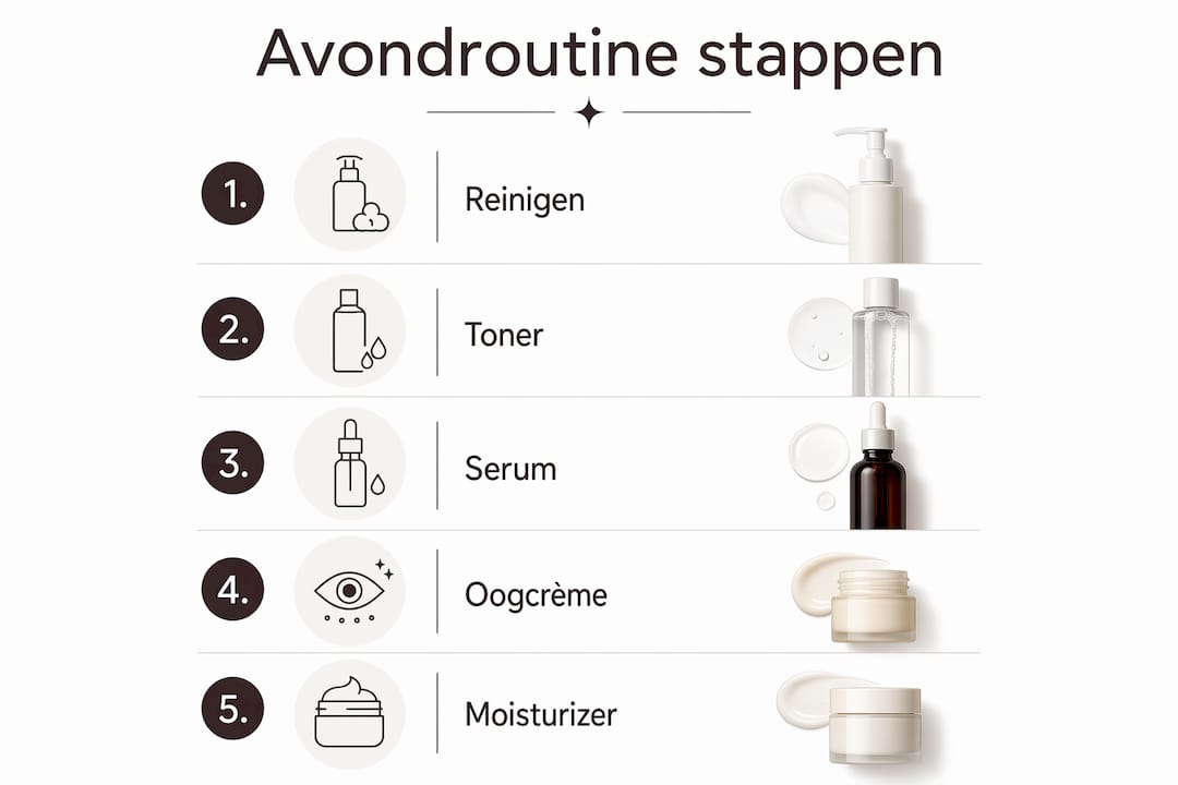 Stappenplan voor je avondroutine: zo verzorg je jouw huid voor het slapengaan (infographic)