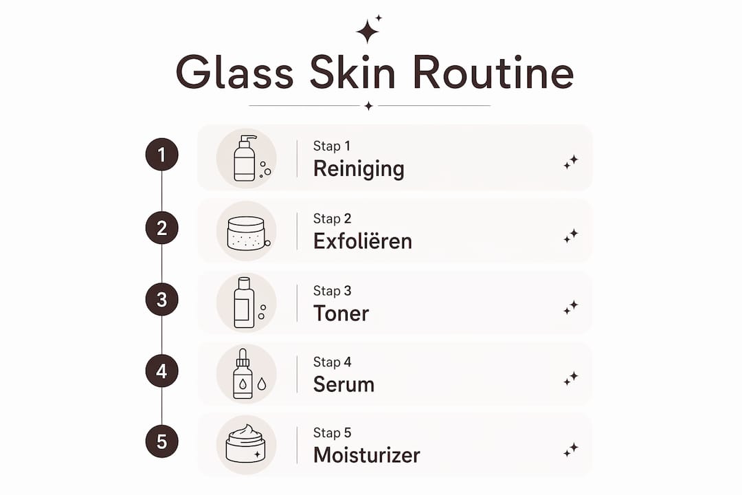 Infographic: zo behaal je de perfecte glass skin in een paar stappen