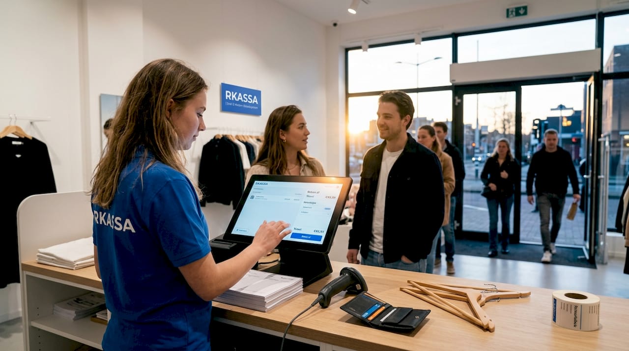 Kassamedewerker zorgt voor een soepel werkend kassasysteem in de winkel