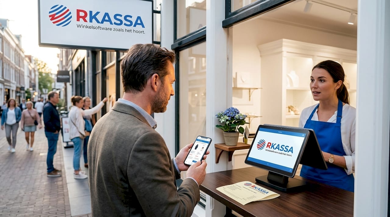 Een klant checkt in de winkel of de prijs niet lager is in de webshop.