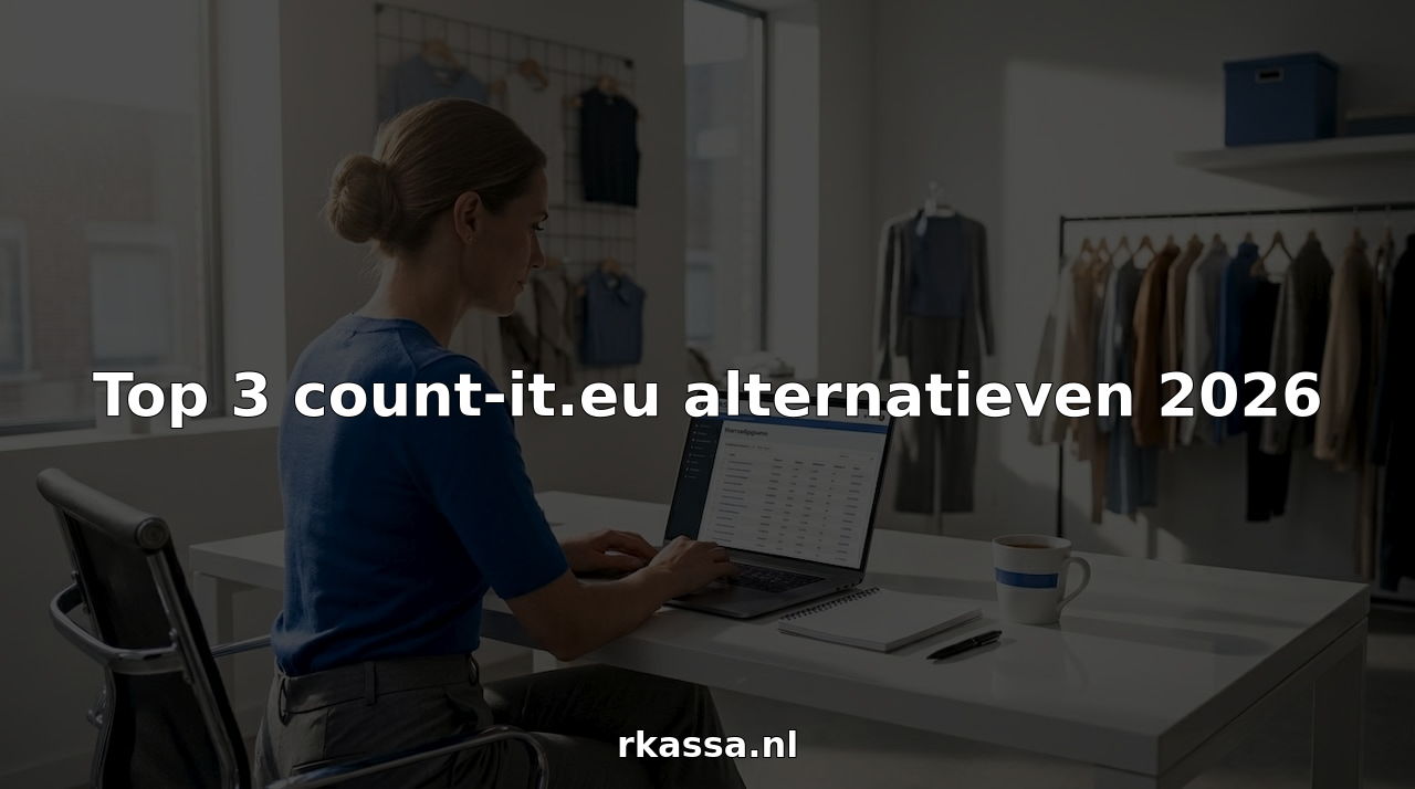Filiaalmanager bezig met de voorraadadministratie achter zijn bureau.