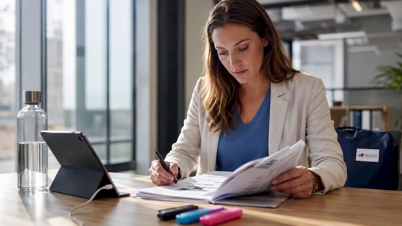 Een filiaalmanager bekijkt kritisch hoe het kassaproces verloopt om te ontdekken waar het efficiënter kan.