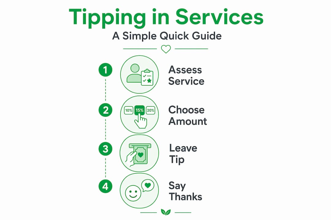 Step-by-step infographic on tipping process