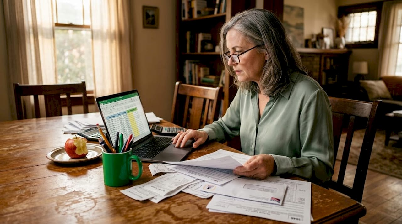 Accountant recording tips for tax purposes