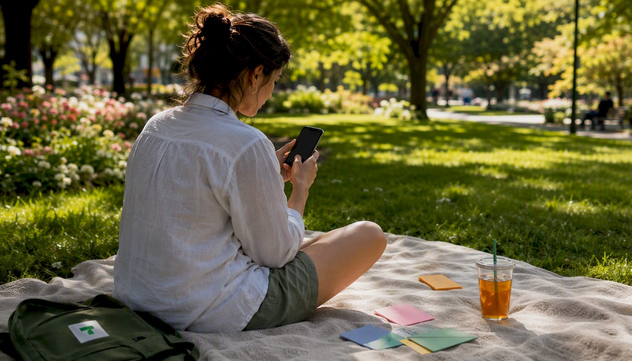Hands editing social media bio on smartphone