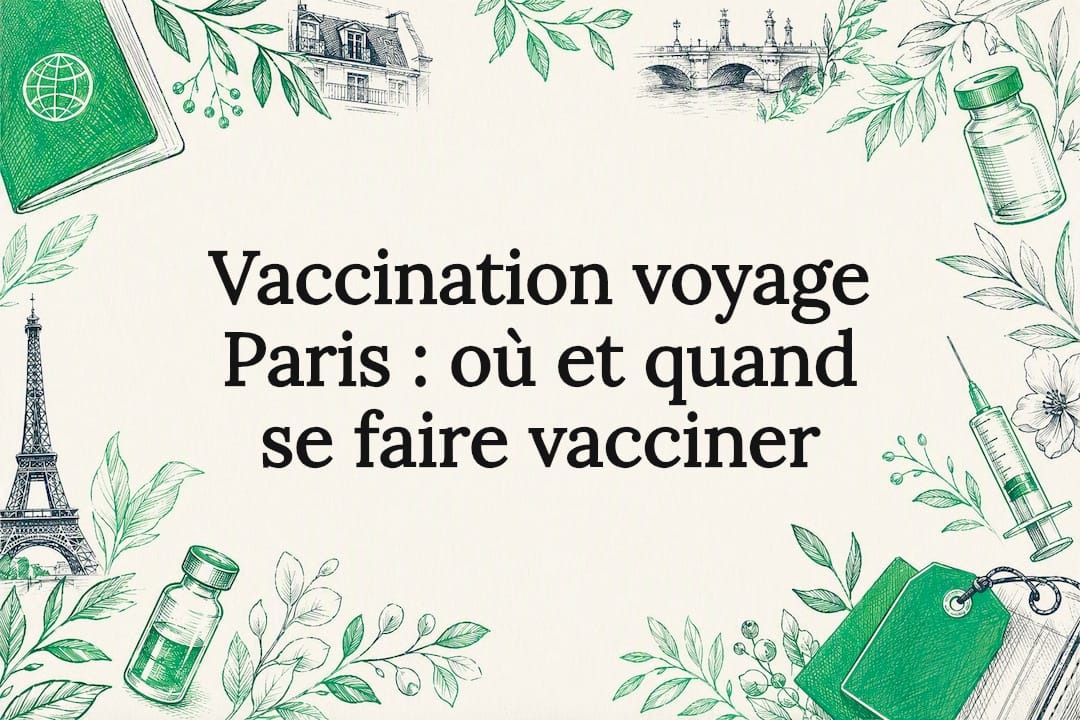 Carte d'identité illustrée pour la vaccination voyage à Paris